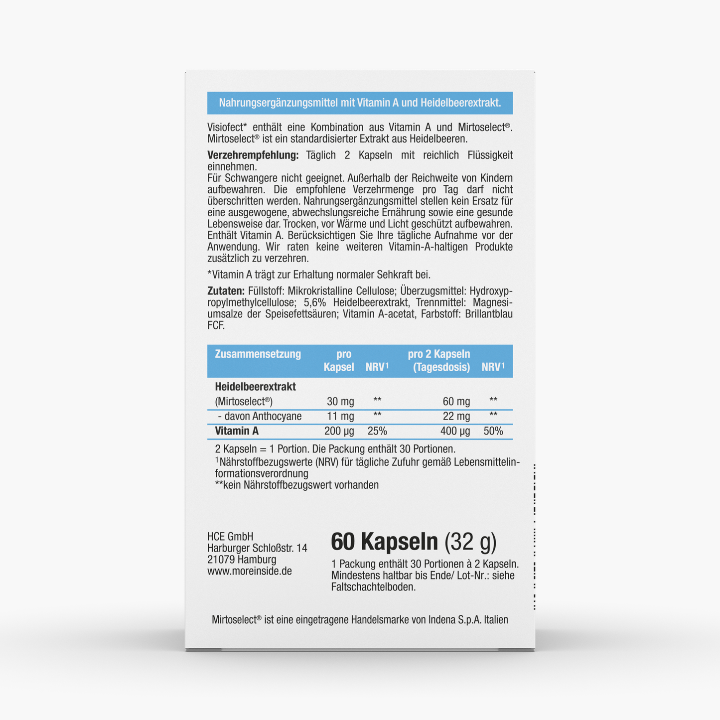 VISIOFECT - für klare Sicht